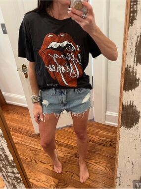 Graphic the Rolling Stones Tongue Tee - Black